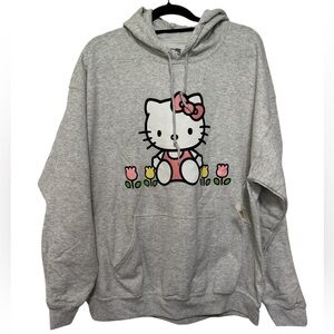 Sanrio Hello Kitty Light Gray Sweatshirt Size Large